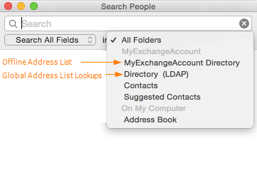 address book outlook for mac
